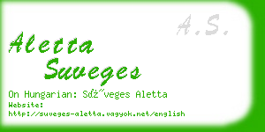 aletta suveges business card